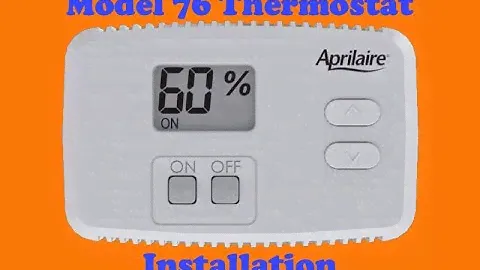 AprilAire Model 76 Wired Thermostat Installation (Crawl Space)