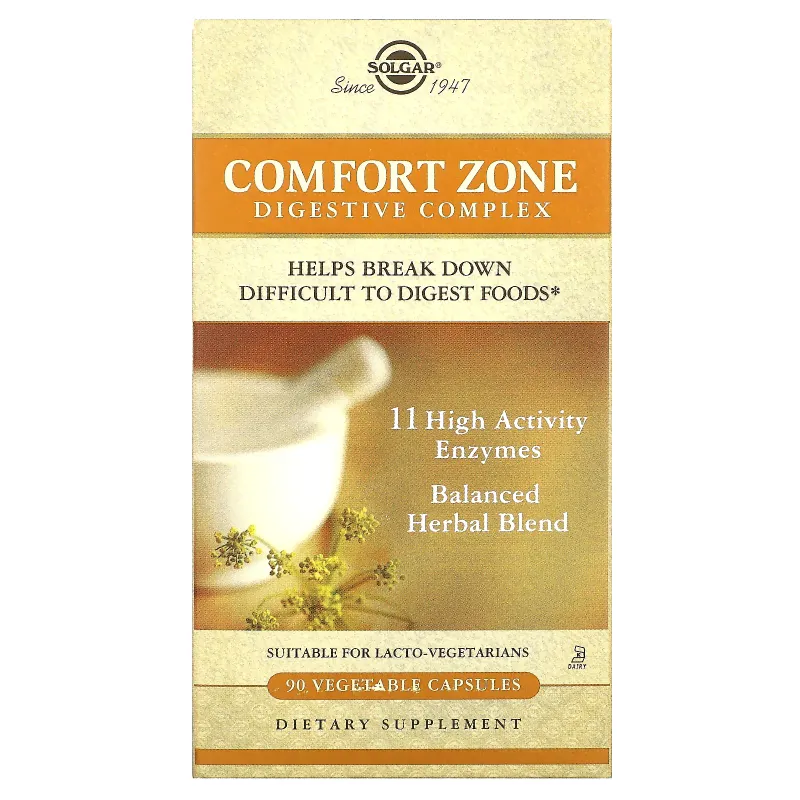 Solgar, Comfort Zone Digestive Complex, 90 Veg Caps-0