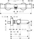 Термостат для ванны Hansgrohe Ecostat Comfort 13114000