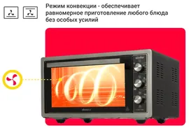 Prime Мини-печь Simfer M4503 серия Albeni Plus Comfort, 5 режимов работы, конвекция электродуховка