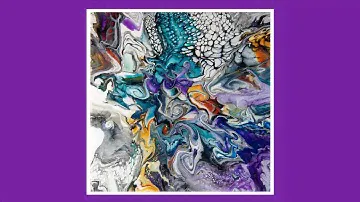 Amazing Sweet #9108 Swipe Scoop Drag & Spin Fluid Acrylics 2.21.2023 Intuitive art