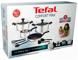Tefal Набор посуды из нержавеющей стали Tefal Comfort Max Set 11шт. (C973SB34) сковородки