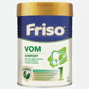 Смесь молочная Friso VOM Comfort 1 сухая с пребиотиками, с рождения до 6 месяцев, 400 г-0