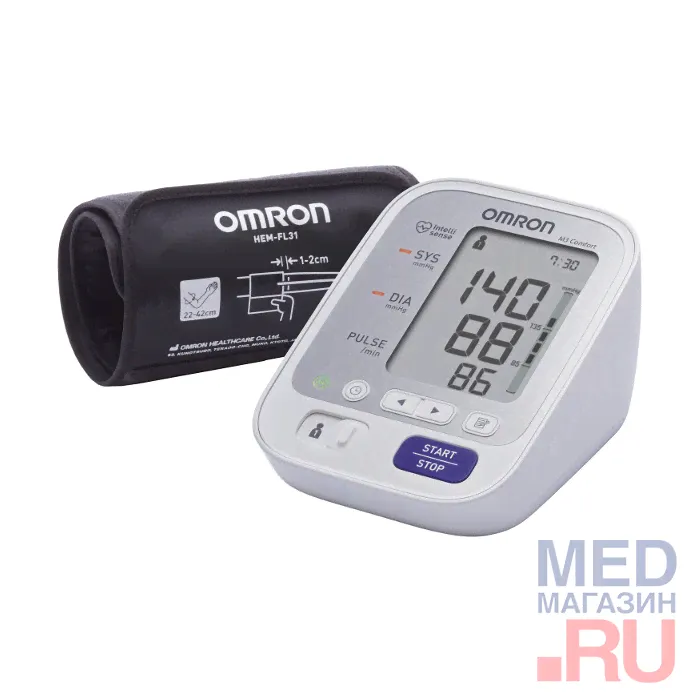 Тонометр Omron M3 Comfort с адаптером-0